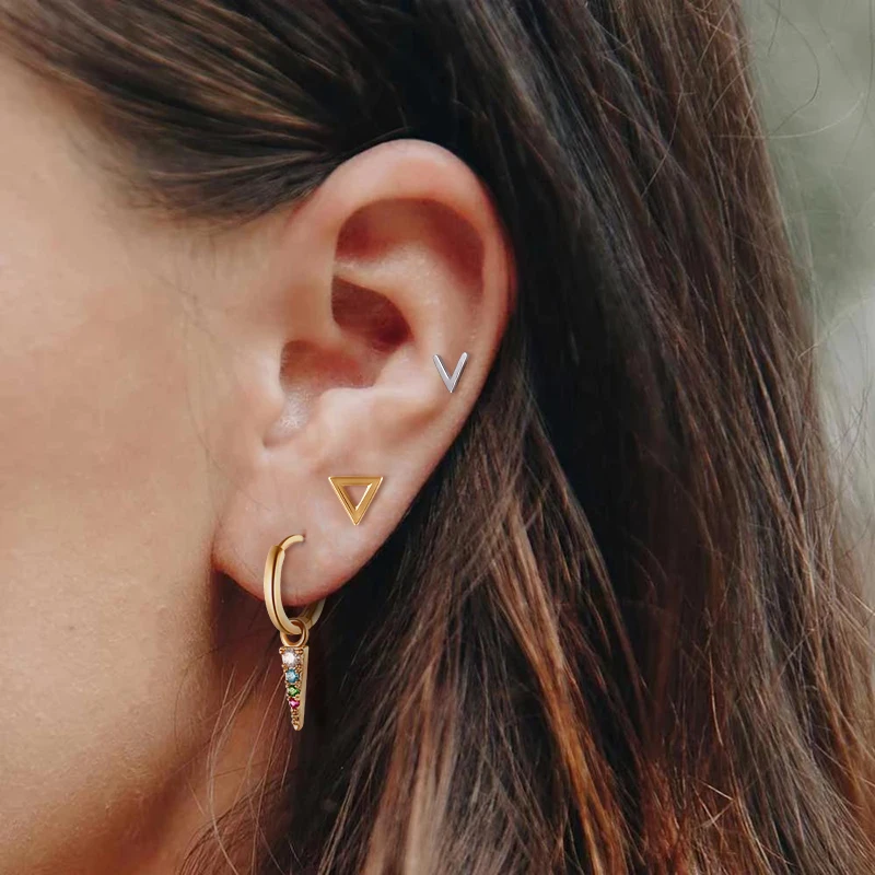 Серьги из серебра 100% пробы с искусственными кристаллами|Серьги-гвоздики| |