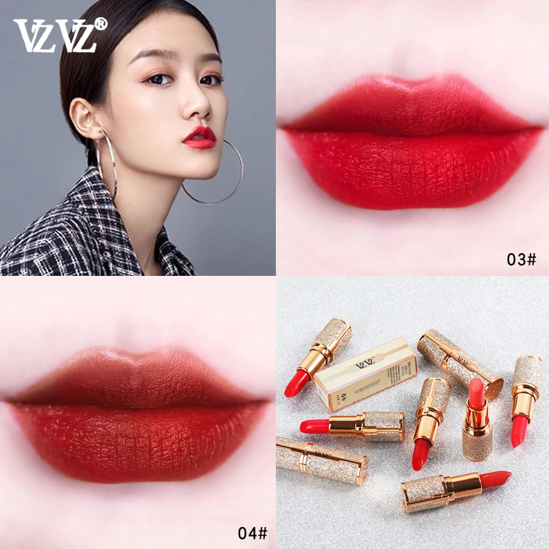 

VZVZ жидкая губная помада со звездами, макияж, матовая бархатная губная помада, водостойкий блеск для губ, стойкий тинт для губ для женщин, кос...