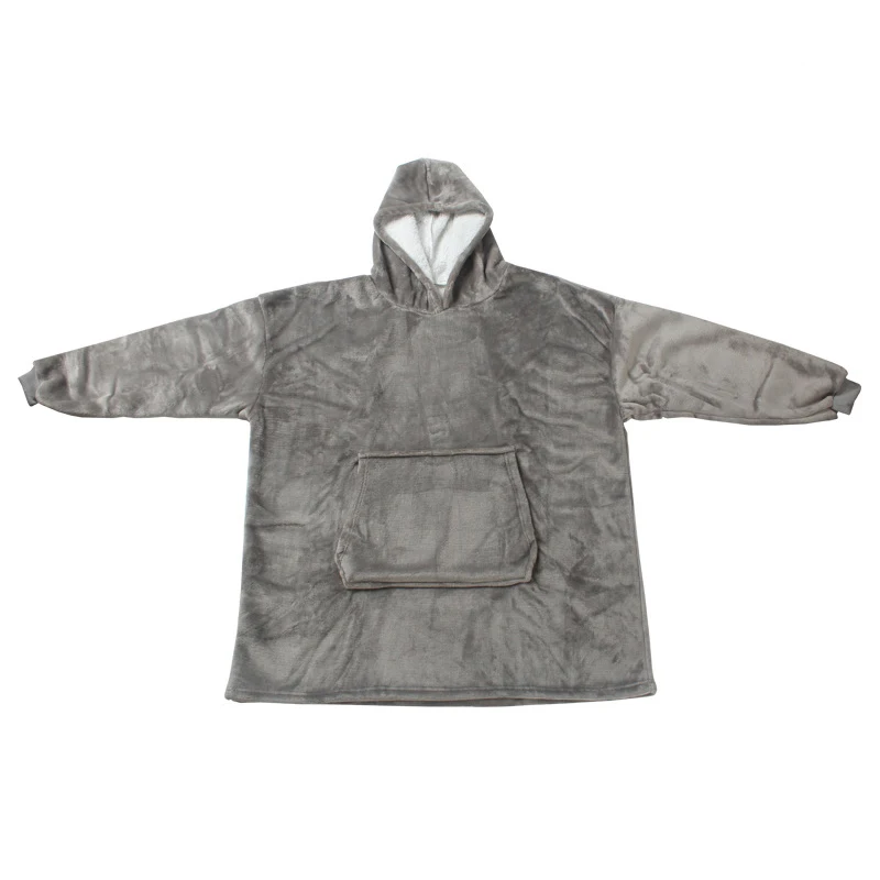 Флисовое одеяло для телевизора с рукавами уличные одеяла капюшоном и карманами