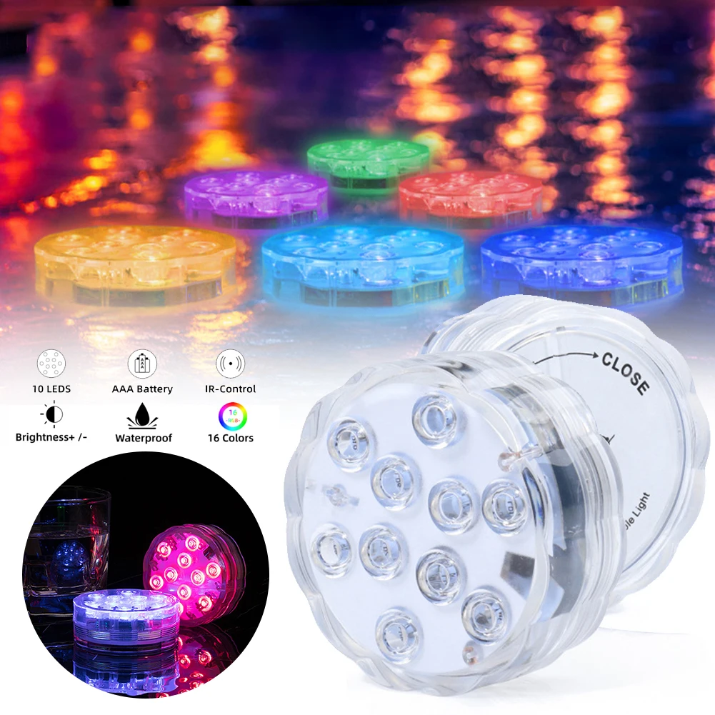 

LED Lights RGB Remote Control IP68 Waterproof Underwater Lights Car Decorative Night Lamps for BMW Volkswagen Audi Tesla Seat