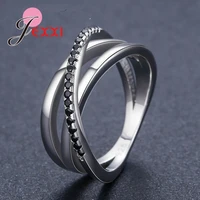korean ins hot 925 sterling silver cross rings for women wedding trendy jewelry rings anillos valentines day gift