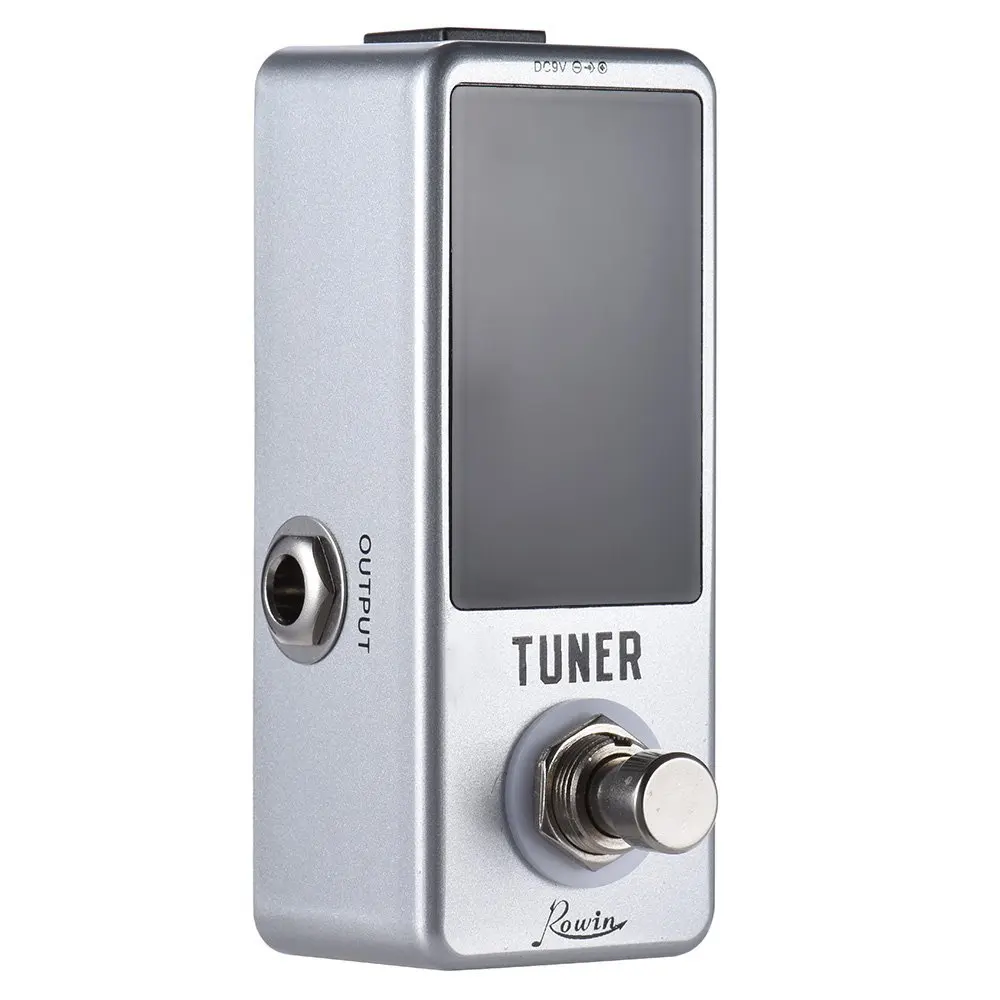 gitarre tuner pedal hohe präzision gitarre chromatische tuner pedale rowin lt 910 für elektrische gitarren free global shipping