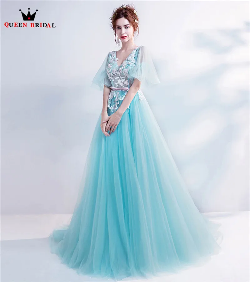 Платье женское ТРАПЕЦИЕВИДНОЕ с V образным вырезом Тюлевое Элегантное Длинное