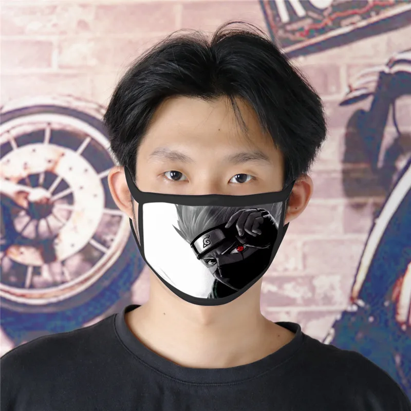 Хлопковый респиратор для взрослых и детей многофункциональный 3d с аниме Наруто