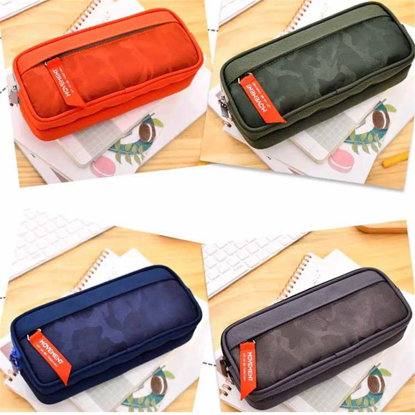 Multi-layer Zipper Pencil Bag Cases Large Capacity Pen Case Holder Student Storage Pouch | Канцтовары для офиса и дома