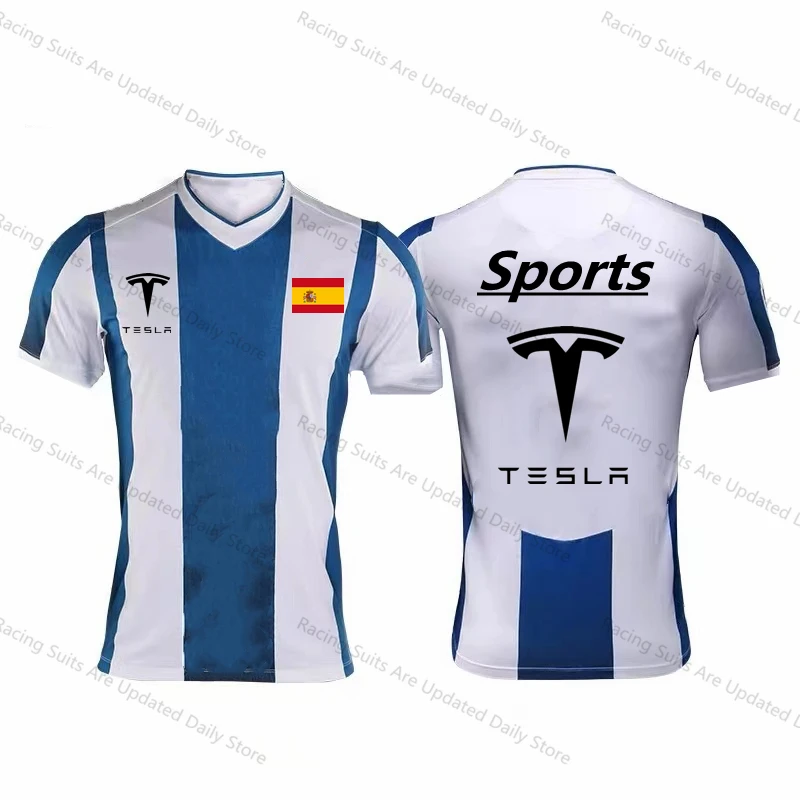 Мужская футболка новинка 2021 Джерси Испании с логотипом Тесла F1 для горного