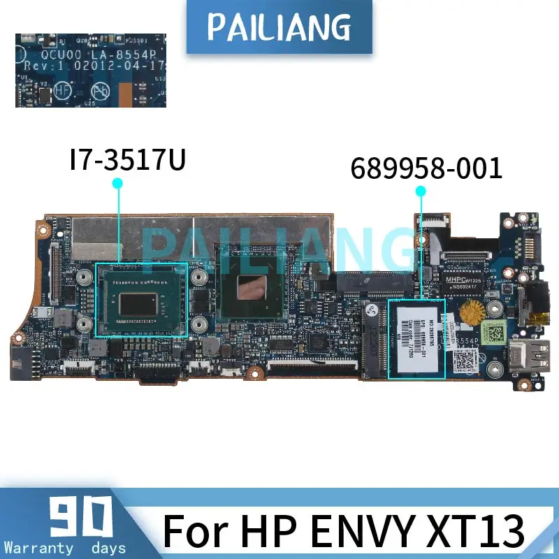 Parpailiang-placa Mãe para Computador Portátil Placa Mãe para hp Envy Xt13 de 10 a 001 Sr0n6 Placa-mãe para notebook
