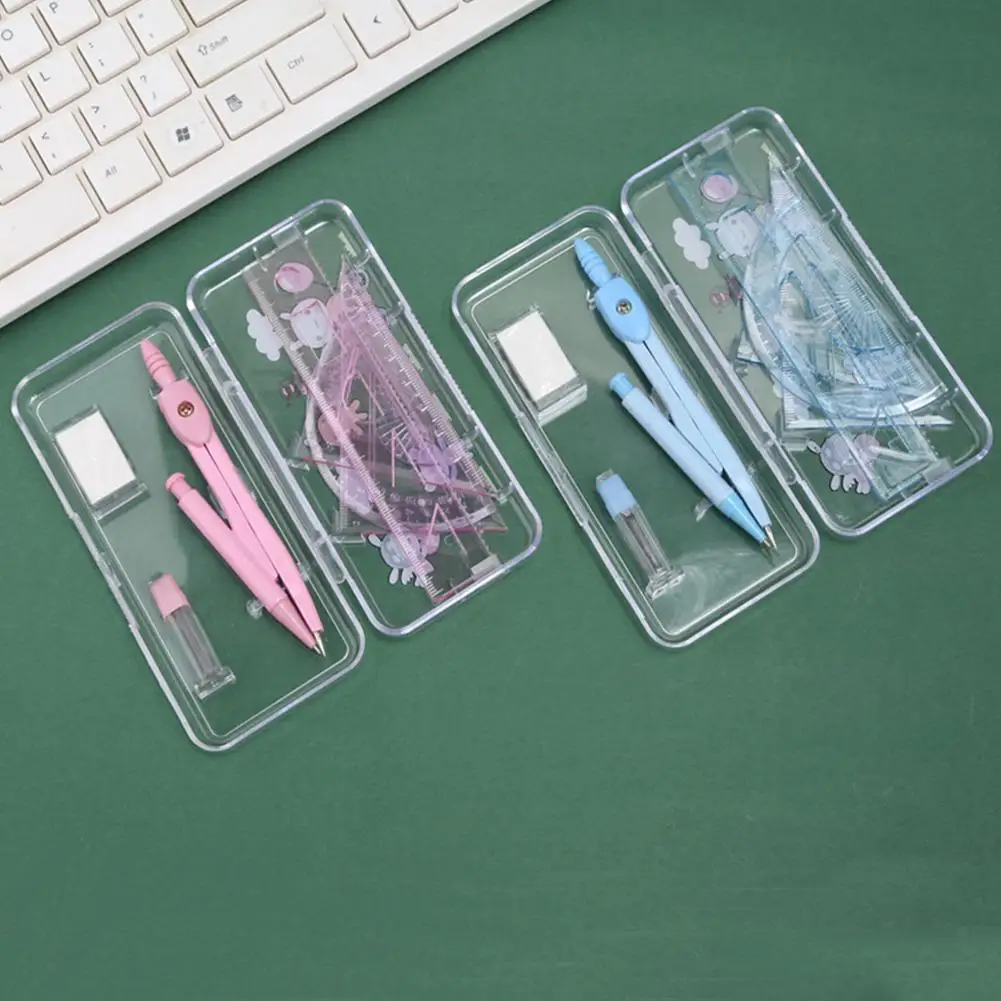 

4pcs/set Student Professional Drafting Compass Math Geometry Rulers Set Precision Drawing Math Tool School Stationery Set Durabl