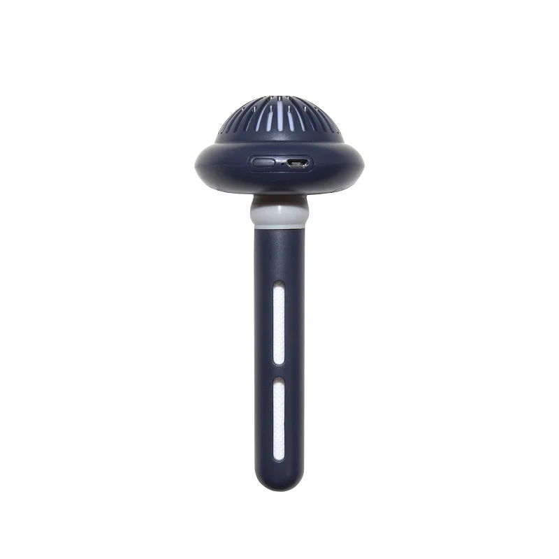 navy blue Портативный USB увлажнитель гибкий с светодиодный воздушный Ароматический диффузор мини-вентилятор удобный диффузор для автомобиля - Цвет: navy blue