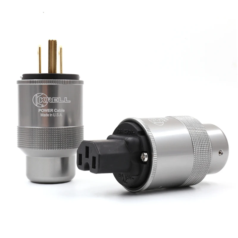 

High quality one pair 24K gold plated US version power plug, connector for audio DIY power wire