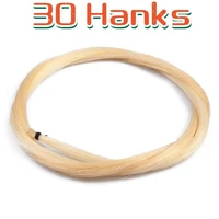 30 packs hanks natural white mongolia horsetail violin viola cello bow hair violin parts accesories for luthier bow repair