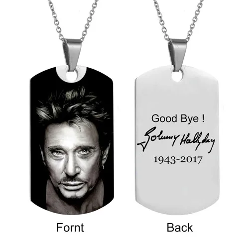 Silver 36mm tag Ожерелье с именем Джони Халлидей, на заказ, сердце, ID тег, хип-хоп, персонализированная цепочка из нержавеющей стали, золото, серебро, для женщин и мужчин, ювелирные изделия - Окраска металла: Silver 36mm tag