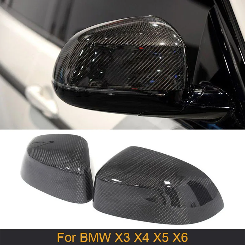 

Чехлы для зеркала заднего вида из углеродного волокна для BMW X3 F25 X4 F30 F20 X5 F15 X6 F16 2014-2018, чехлы для зеркала