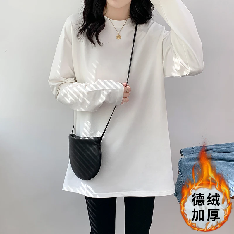 

BOBOKATEER Long Sleeve T-shirt Femme Dames Kleding Casual Woman Tshirts O-Neck T-shirty Damskie Camisetas De Mujer Winter Top