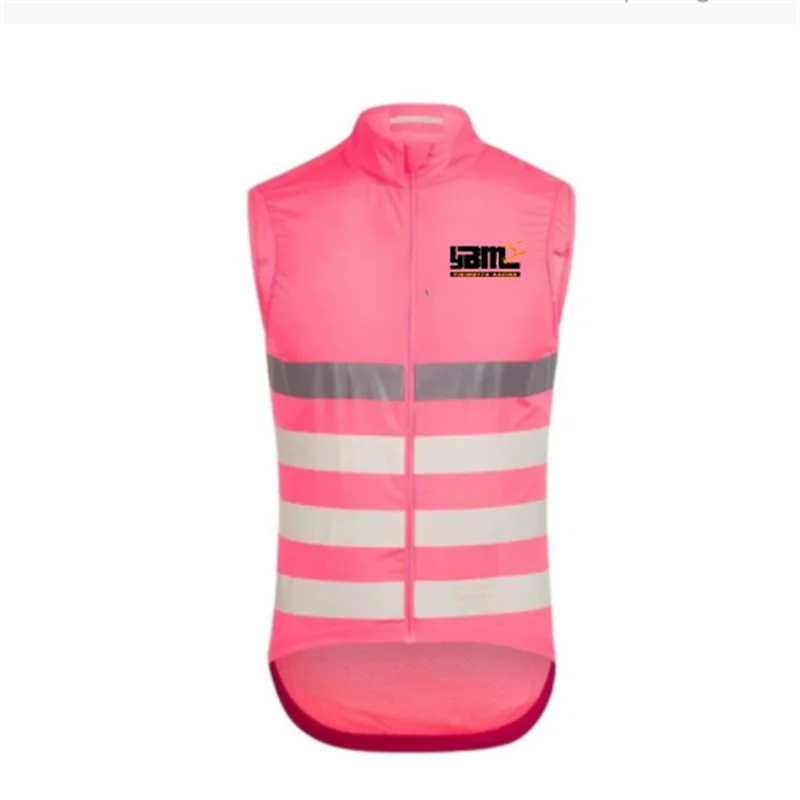 

2021 reflective logo cycling gilet Bicycle MTB Lightweight windproof vest Mountain bycicle Clothing Back breathable mesh