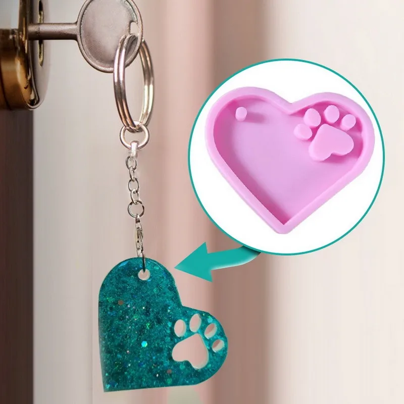

Love Bear Paw Wine Glass Silicone Casting Epoxy Molds For DIY Resin Pendant Keychain Jewelry Tools Mould Uv Epoxy Handmade Craft