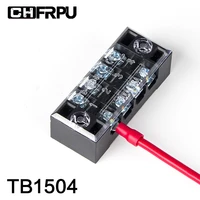 tb1504 1pcs dual row barrier screw terminal block strip wire connector fixed wiring board 600v 15a