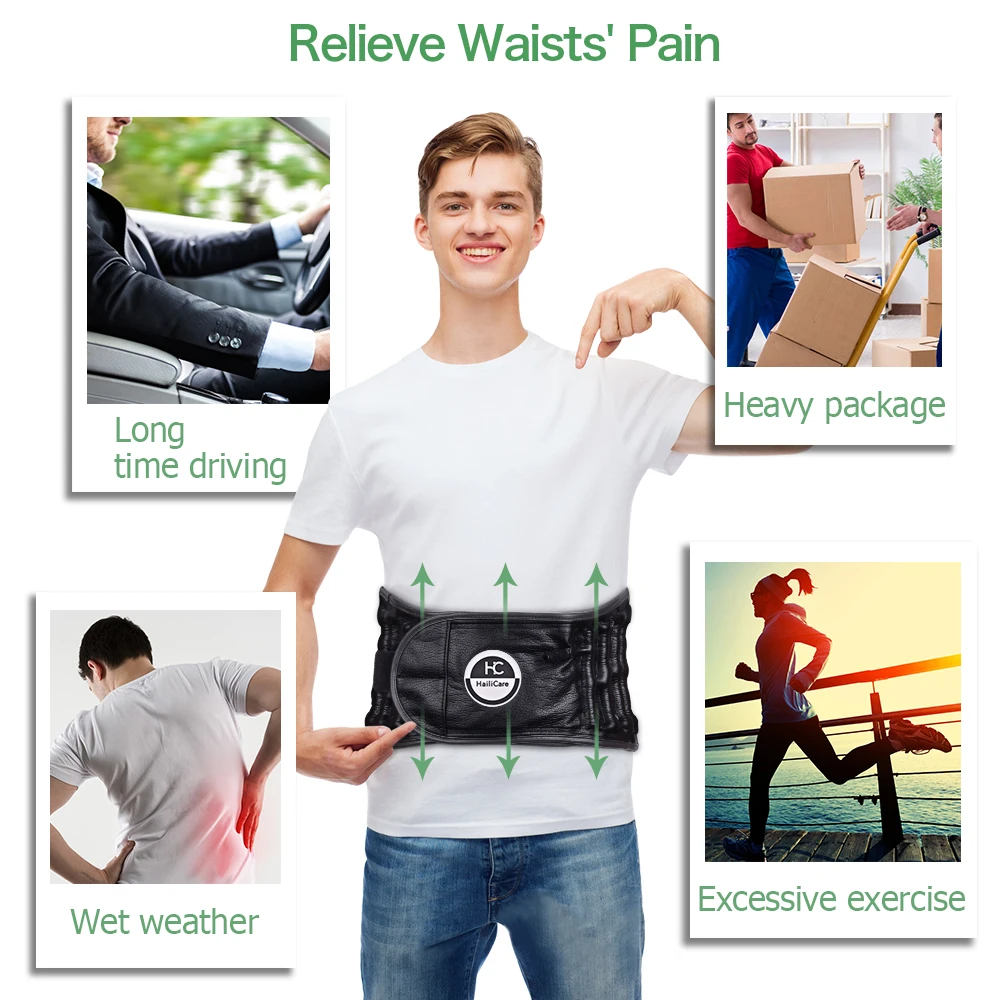 

Ergonomic Design Inflatable Traction Waist Support Brace Lower Back Support Belt Back Pain Relief Waist Brace Support Men Women