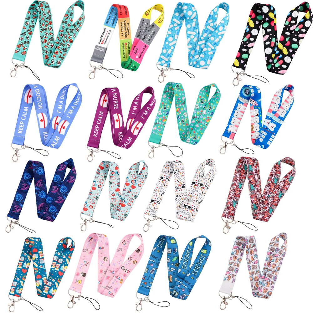 

LB1507 Human Organs Lanyard Keychain Lanyards for Keys Badge ID Mobile Phone Rope Neck Straps Accessories Nurse Dentist Gift