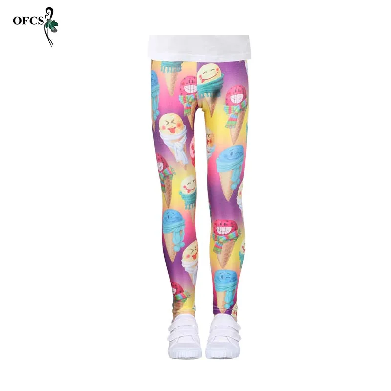 

Kid Girls Printed Skinny Children Leggings For 4-12 Years Old Children Clothes Leggings Pencil Pants Kids Trousers Retails