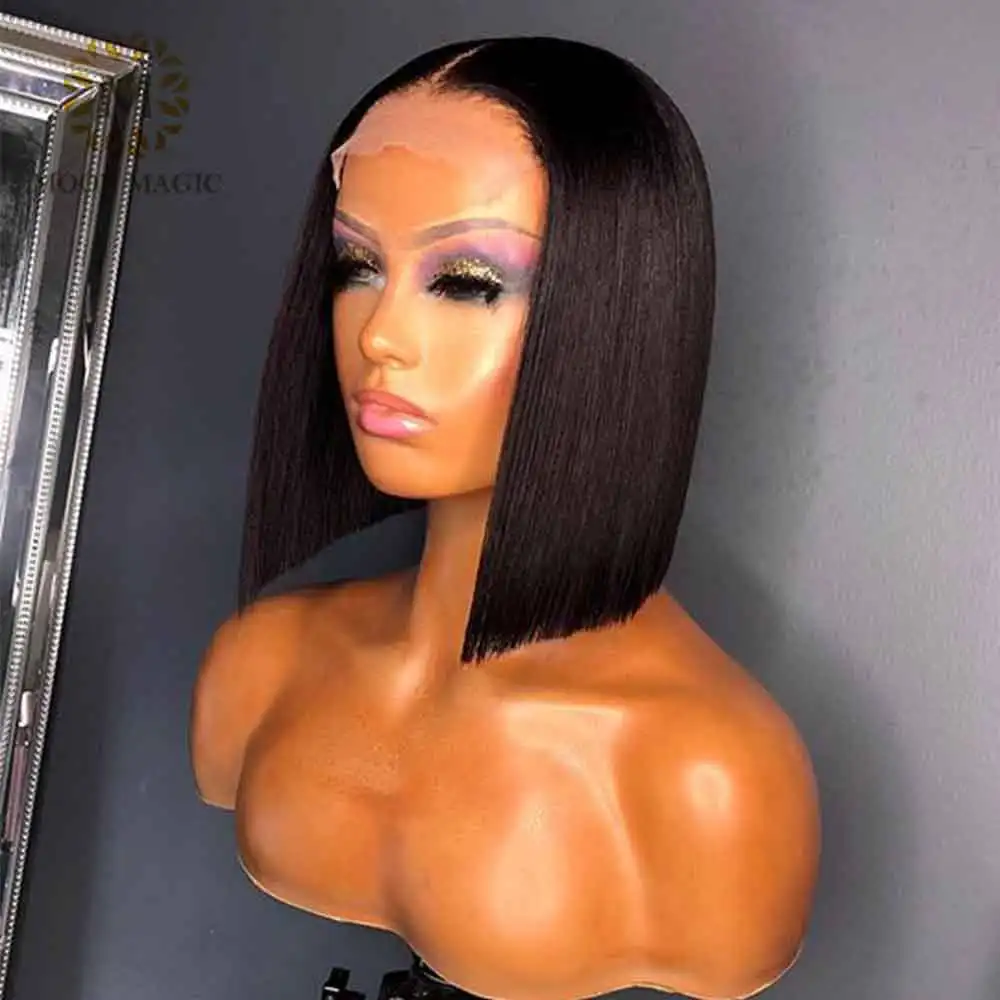 Прозрачные кружевные парики кожи расплава короткие из человеческих волос