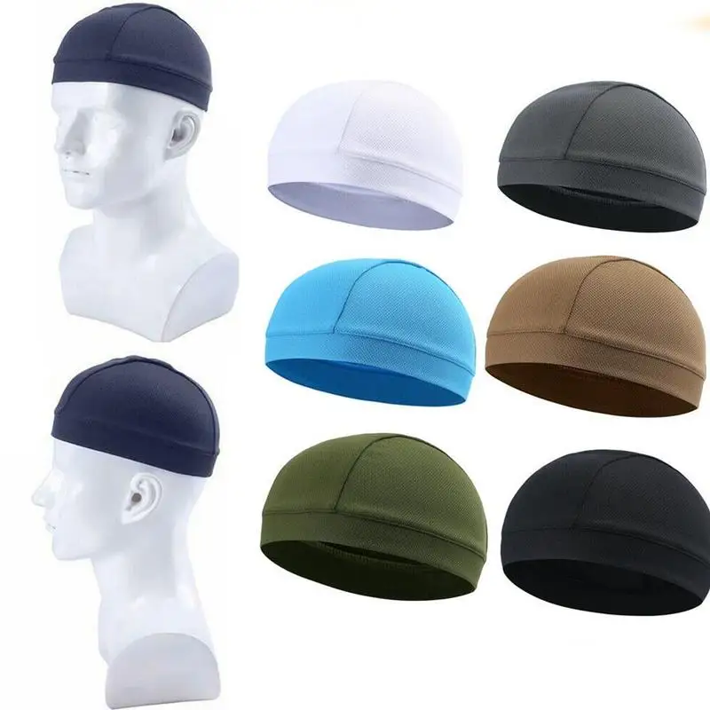 Быстросохнущая впитывающая пот Шапка бини для мужчин и женщин эластичная шапка