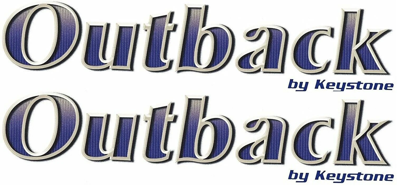 

For 2xOutback 2 Rv Trailer Keystone Logo Decal Graphic- 942-2