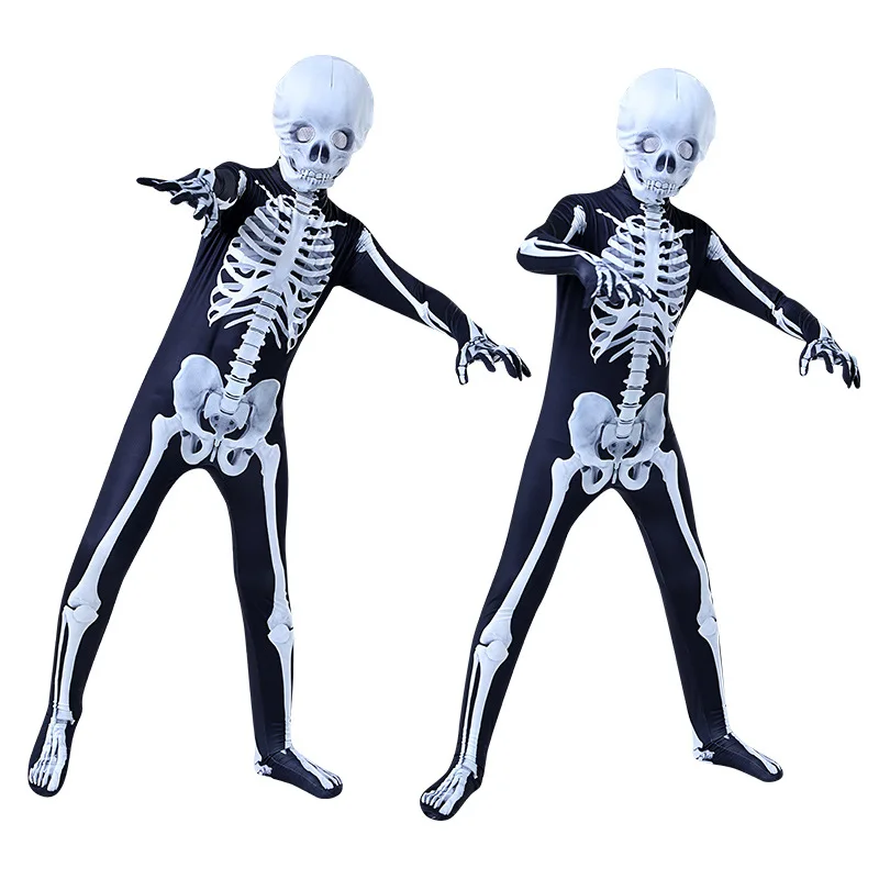 

Halloween Cosplay Costume Children's Skull Horror Skeleton Clothes Scary Funny Parent-child Role-playing Party Realistic Anime