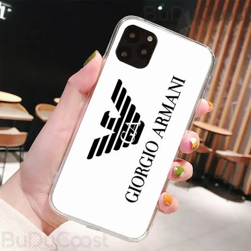 

Luxury A-Armani Authentic Phone Case for iPhone 8 7 6 6S Plus X 5S SE 2020 XR 11 pro XS MAX 12 12Mini
