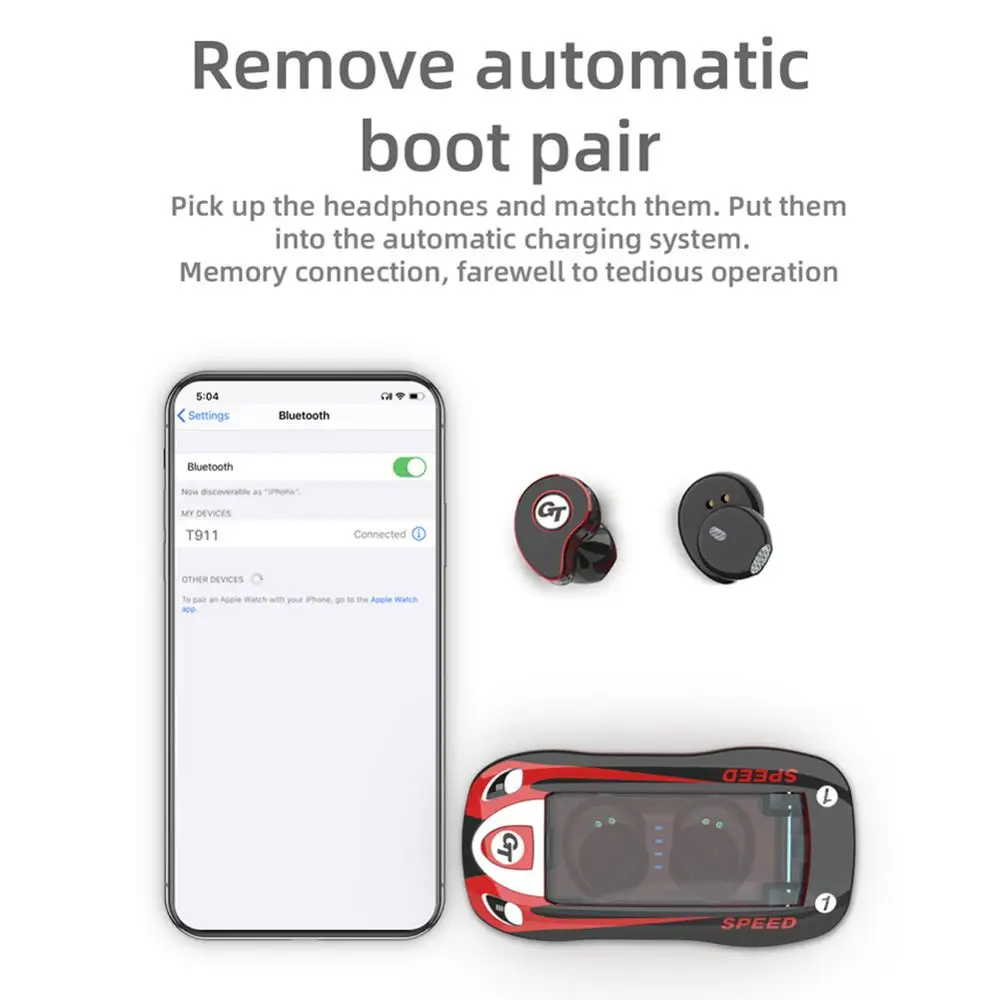 Беспроводные стереонаушники T911 С Подавлением Шума Bluetooth 5 0 IPX5 водонепроницаемые