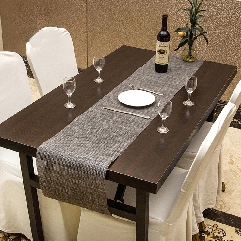 

1pcs PVC Place Mats for Dining Table Heat Resistant Placements Non-slip Leakproof Table Middle Mats 30x135cm Fashion Decoration