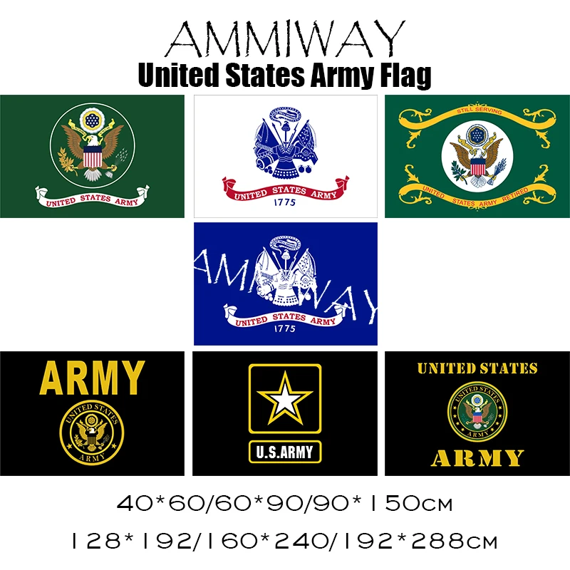 Американский полевой Флаг Армии США AMMIWAY любого размера американский военный