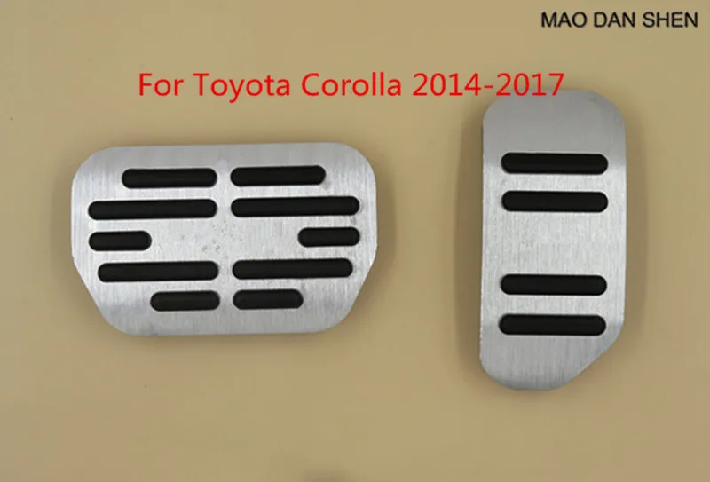 2 шт. педаль тормоза из алюминиевого сплава для Toyota Corolla 2014-2017 RAV4 2016-2018