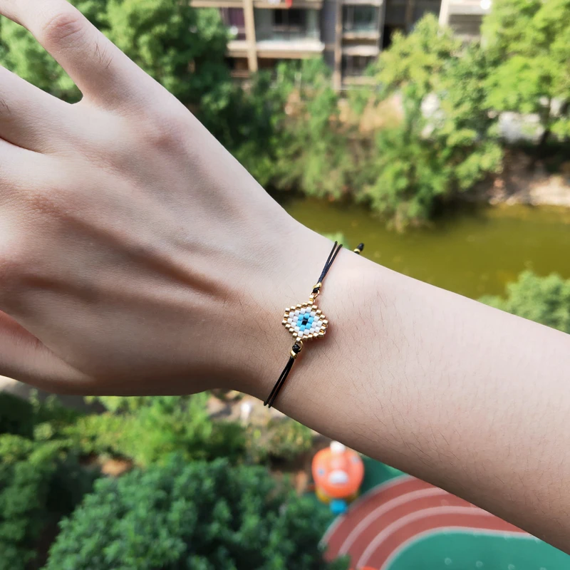 

FAIRYWOO Punk Evil Eye Bracelet Women Fashion Bracelets 2020 Baby Girl Bracelet Relationship Stretch Bracelets Women Accessoires