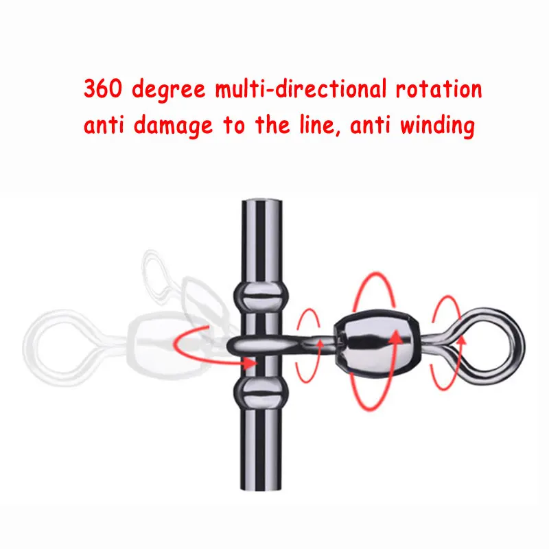 50 шт. рыболовные Вертлюги 3 ходовые рыболовная снасть для морской рыбалки с