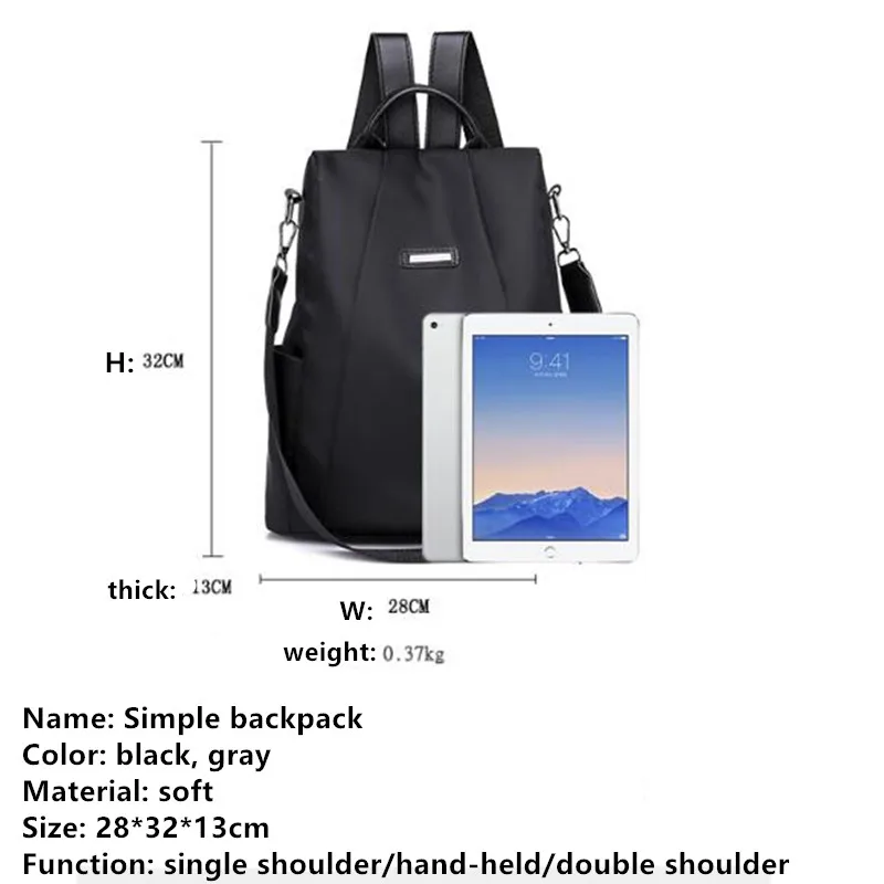 

Women's Portable Anti-theft Travel Backpack Girls Casual Nylon Lager Capacity Shoulder Bag Schoolbag Hot