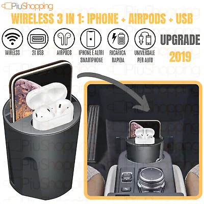 4 в 1 CARICATORE беспроводной Авто QI 10 Вт USB для IPHONE X XS AIR PODS SAMSUNG S10 | Дом и сад