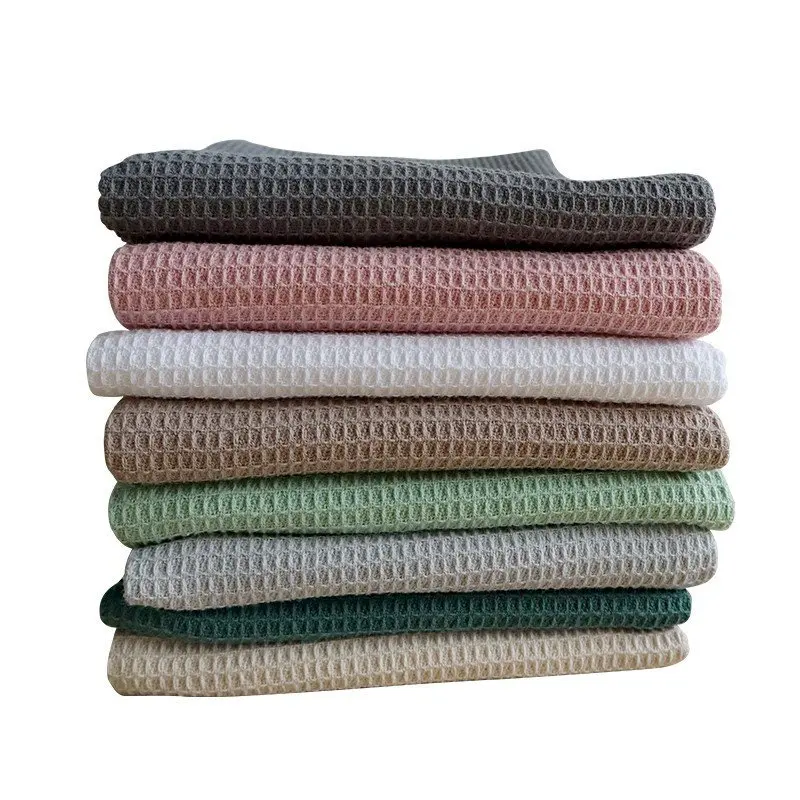 

5PCS Table Napkin waffle Cotton embroidery Dishtowel Kitchen Towel Cleaning Cloth Tea Towel Ultra Large linen napkins cotton