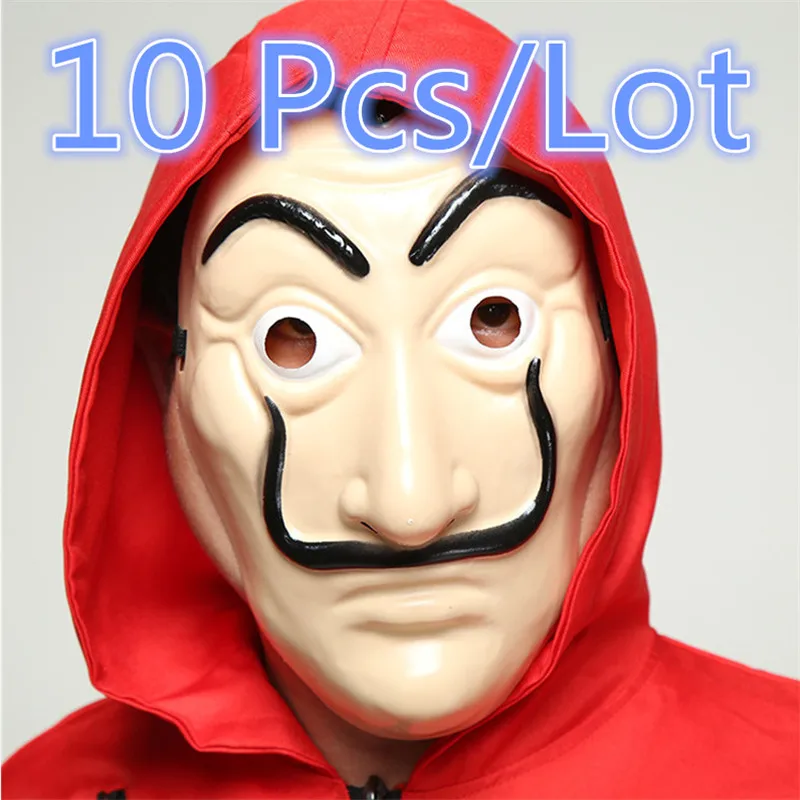 10 шт./компл. ла Каса де Papel Salvador Dali маска деньги Heist дом бумаги Косплей Хэллоуин Праздничная маска