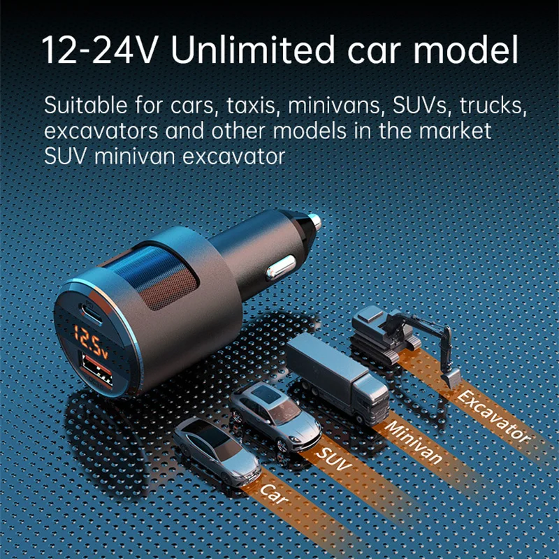 65W USB-C напряжение дисплея автомобиля быстрое зарядное устройство для Macbook Air iPhone 12