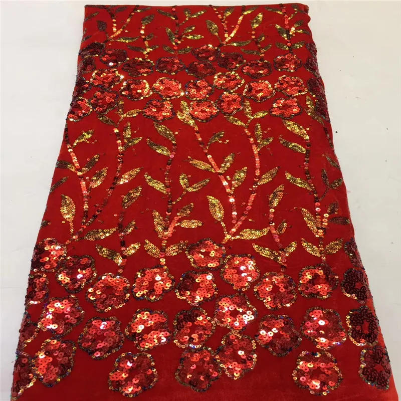 

NaXiu Latest Velvet Lace Fabric High Qualitiy Tulle Lace With Sequins Embroidery Velvet Lace For African Lace Fabric