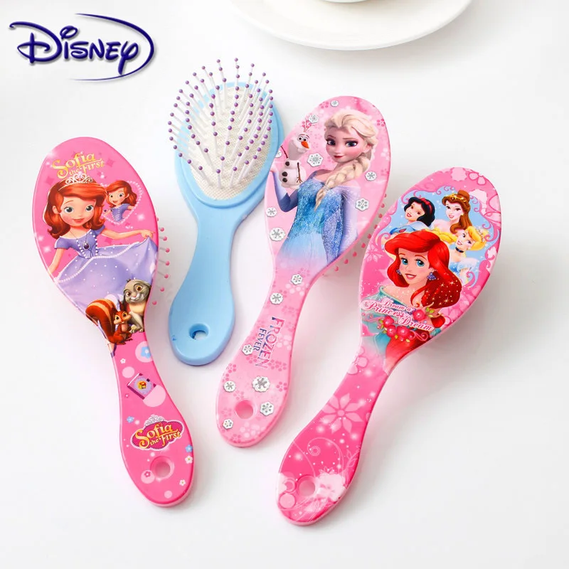 Disney Princess Minnie Frozen Comb Cartoon Cute Beauty fashion toys Curly Hair Brush Combs Anti-static Brush Comb