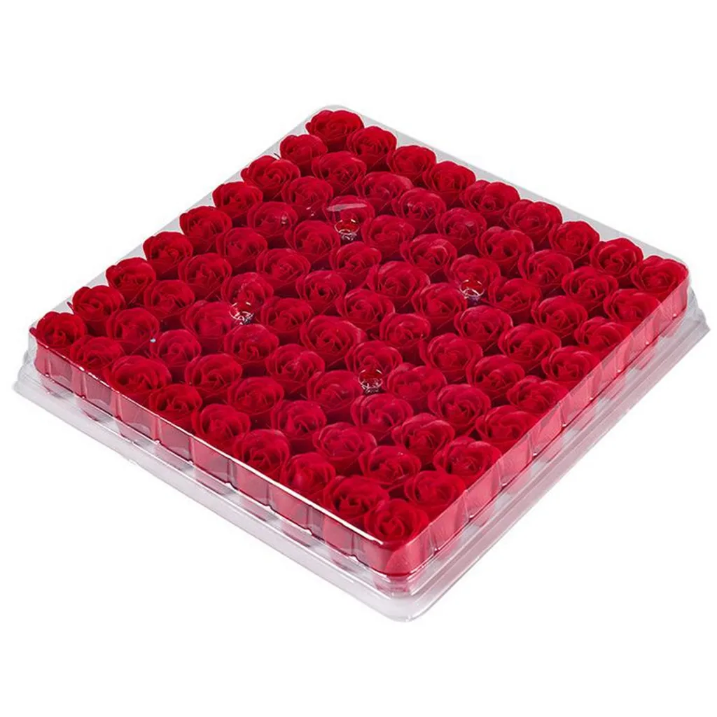 

Rose Soap Flower Head Three-layer Without Base Simulation Rose Eternal Flower Artificial Flowers Valentines Day Gift
