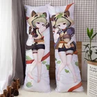 Genshin Impact Dakimakura Pillowcase Klee Hu Tao Venti Sayu Cosplay Наволочка Genshin Impact Dakimakura Klee Hu Tao Venti Sayu, аниме подушка для косплея Loli 150x50, длинная подушка для девушек, подарок