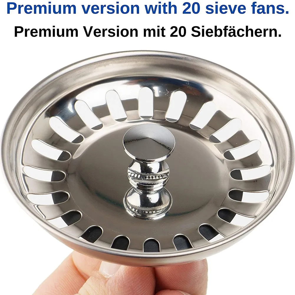 

90mm Ceramic Belfast Strainer Waste For Astini, RAK, Rangemaster, Caple Sink Stainless Steel Basket Strainer Waste Kit