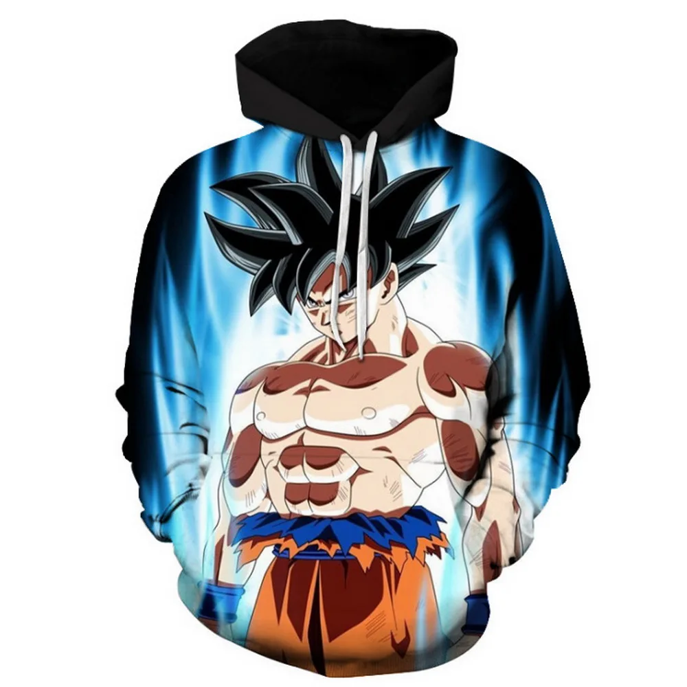 Супер Мышцы борьба с героем аниме Гоку для 3D Принт толстовки длинным рукавом
