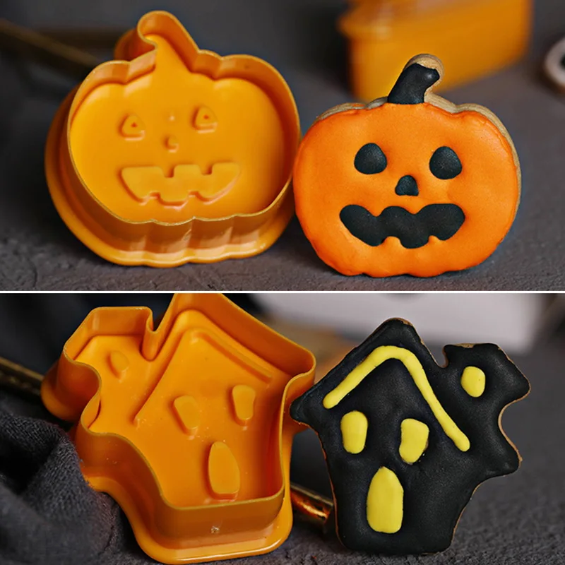 4 шт. Хэллоуин для приготовления печенья пластмассовая вырубка торт кухонные