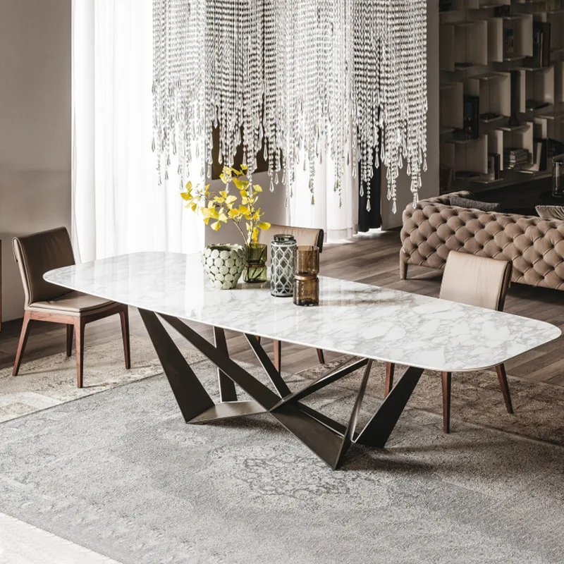 Скандинавский мраморный обеденный стол минималистичный светсветильник ый
