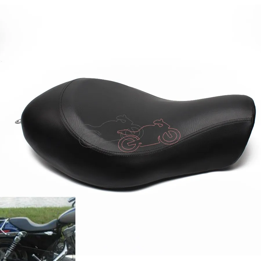 New Motorcycle Solo Seat Wide Driver Seat Motorcycle Seat Cushions For Harley Sportster XL883 1200 XR Iron 883 72 48 2004-2015