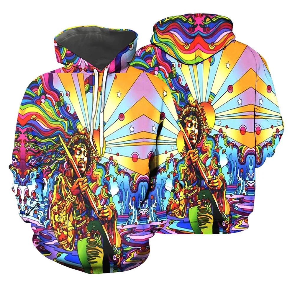 PLstar Космос хиппи красочные трипси-психоделический 3d толстовки/Свитшот зима